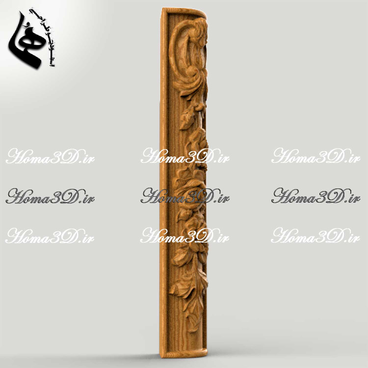 فایل طراحی و اسکن 3بعدی پایه تک مستطیلی با منبتها و گلهای خوشفرم و جدید