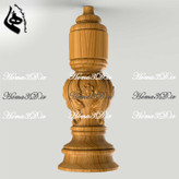 فایل طراحی و اسکن 3بعدی پایه گرد با تناسب و قالب زیبا و منبتهای ظریف