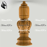 فایل طراحی و اسکن 3بعدی پایه گرد با تناسب و قالب زیبا و منبتهای ظریف