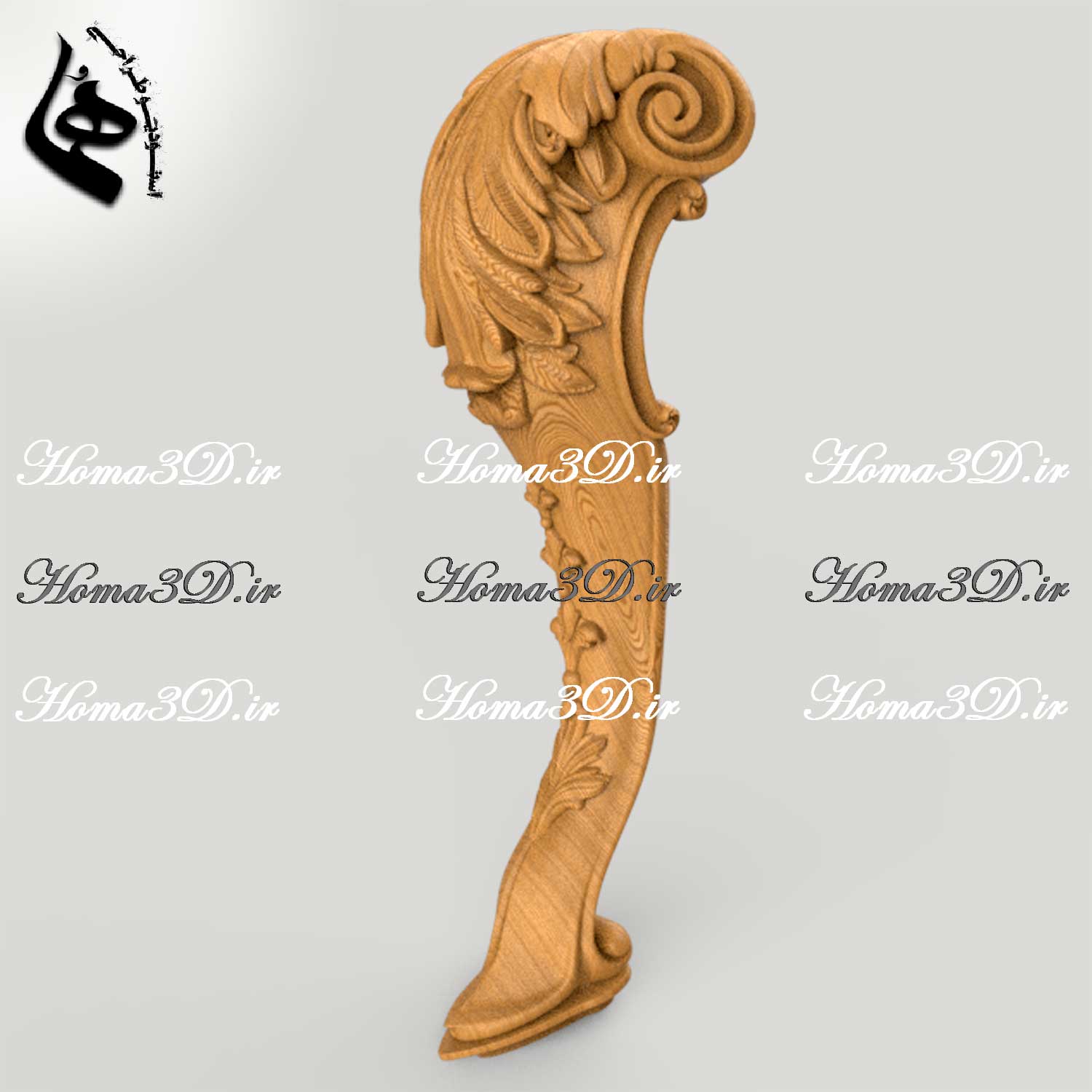 فایل مدل پایه با استایل متفاوت ۳بعدی طراحی‌شده برای سی‌ان‌سی چوب