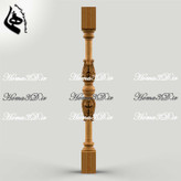 طراحی سهبعدی نرده چوبی و فایل سهبعدی پایه نرده STL