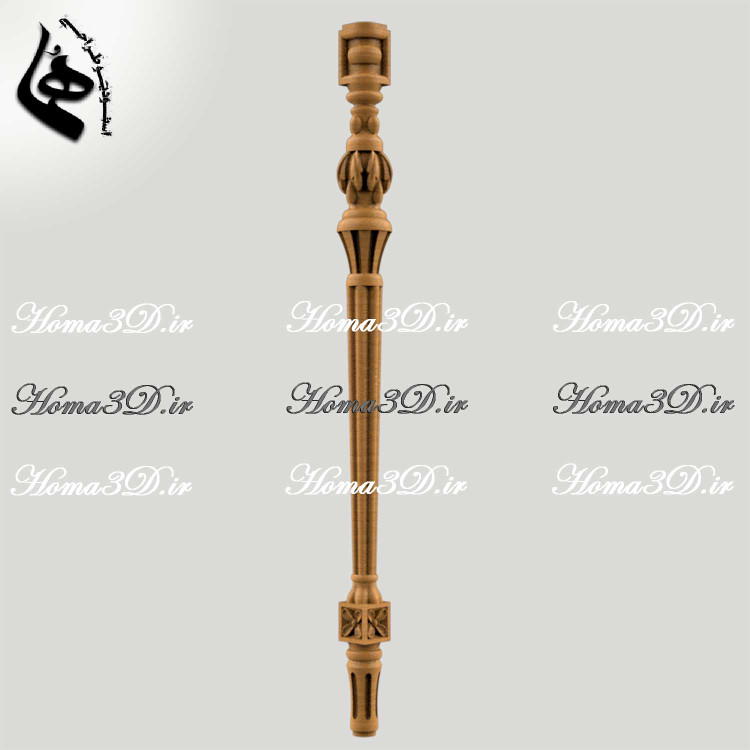 مدل پایه نرده نئوکلاسیک | طراحی سهبعدی دقیق و مهندسیشده