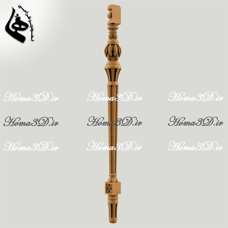 مدل پایه نرده نئوکلاسیک | طراحی سهبعدی دقیق و مهندسیشده