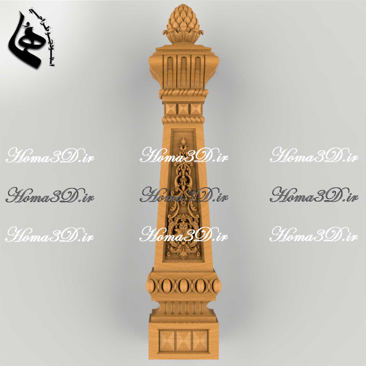 مدل نرده سلطنتی برای ایستگاه پله لوکس با طراحی منبت با کیفیت و ظرافت بالا