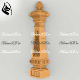 مدل نرده سلطنتی برای ایستگاه پله لوکس با طراحی منبت با کیفیت و ظرافت بالا