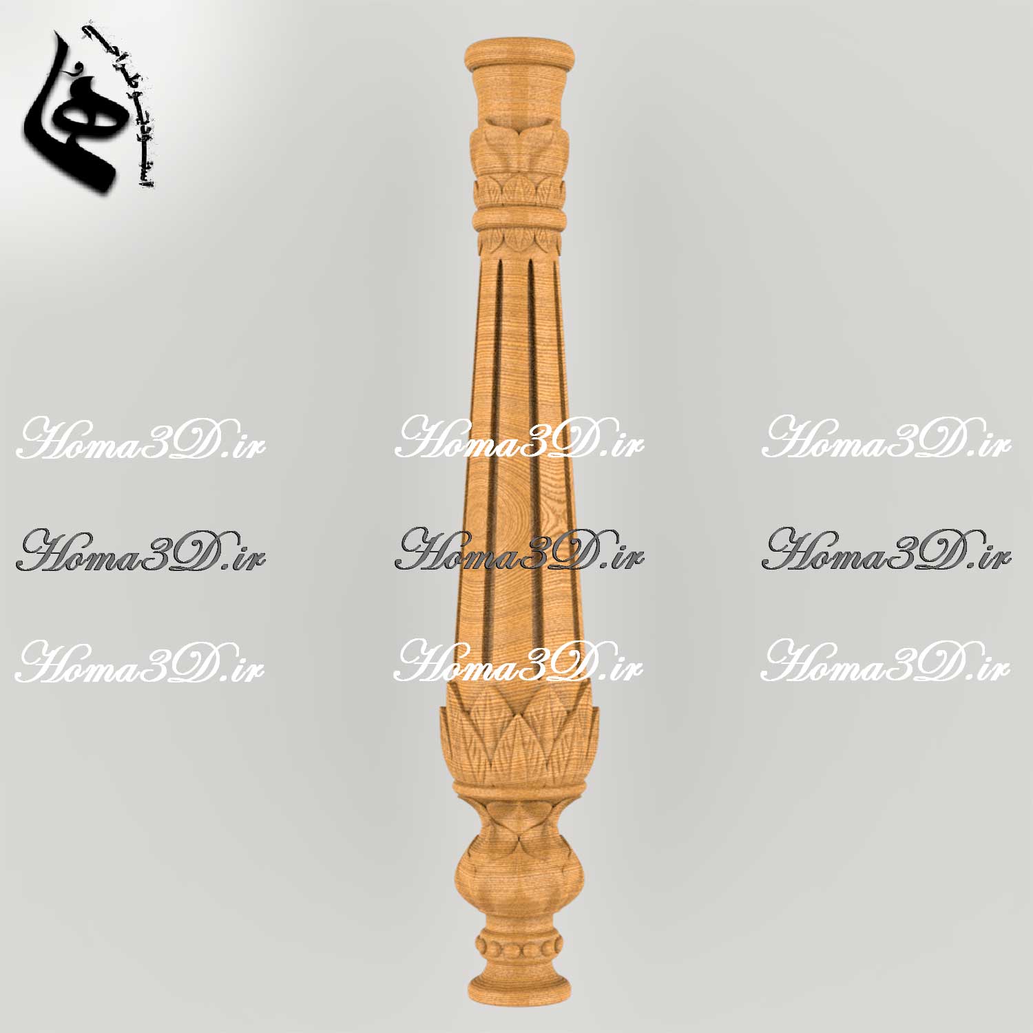 مدل نرده کلاسیک CNC - مدل پایه نرده نئوکلاسیک