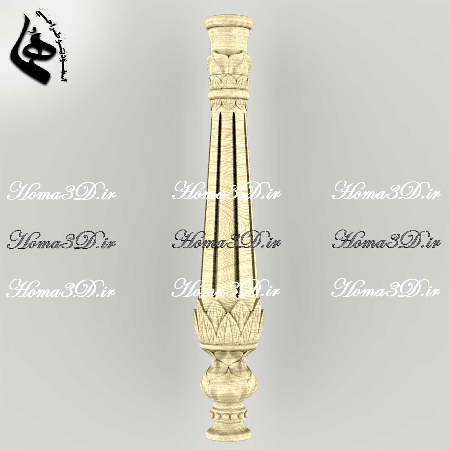 مدل نرده کلاسیک CNC - مدل پایه نرده نئوکلاسیک