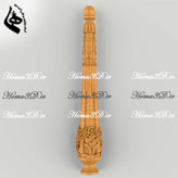 مدل نرده کلاسیک CNC - پایه نرده نئوکلاسیک با طراحی منبتدار حرفها