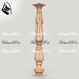 طراحی نرده خاص با جزئیات بالا - فایل سهبعدی پایه نرده تزئینی