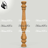 مدل نرده چوبی قابل ماشینکاری CNC و قالبگیری برای تولید - فایل سهبعدی حرفهای