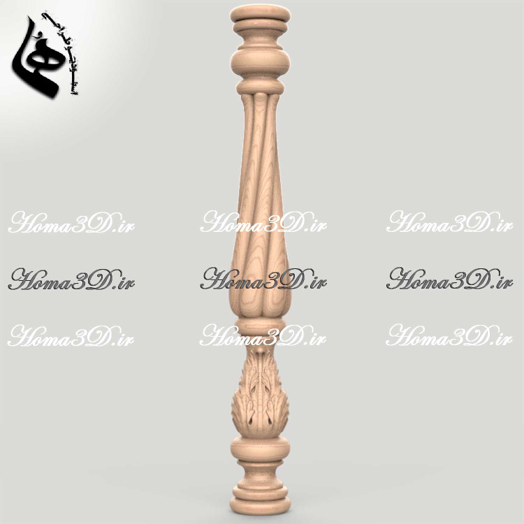 مدل نرده چوبی قابل ماشینکاری CNC و قالبگیری برای تولید - فایل سهبعدی حرفهای