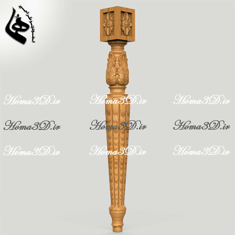 فایل3بعدی و طراحی پله منبتی مناسب تولید برای سی ان سی چوب و سنگ