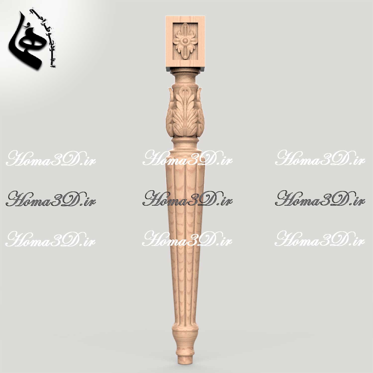 فایل3بعدی و طراحی پله منبتی مناسب تولید برای سی ان سی چوب و سنگ