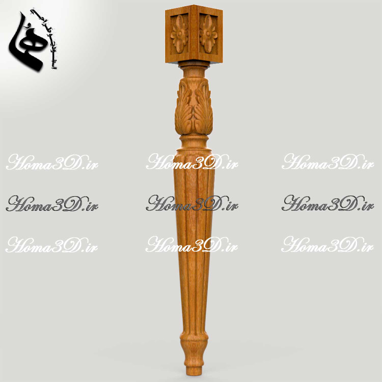 فایل3بعدی و طراحی پله منبتی مناسب تولید برای سی ان سی چوب و سنگ