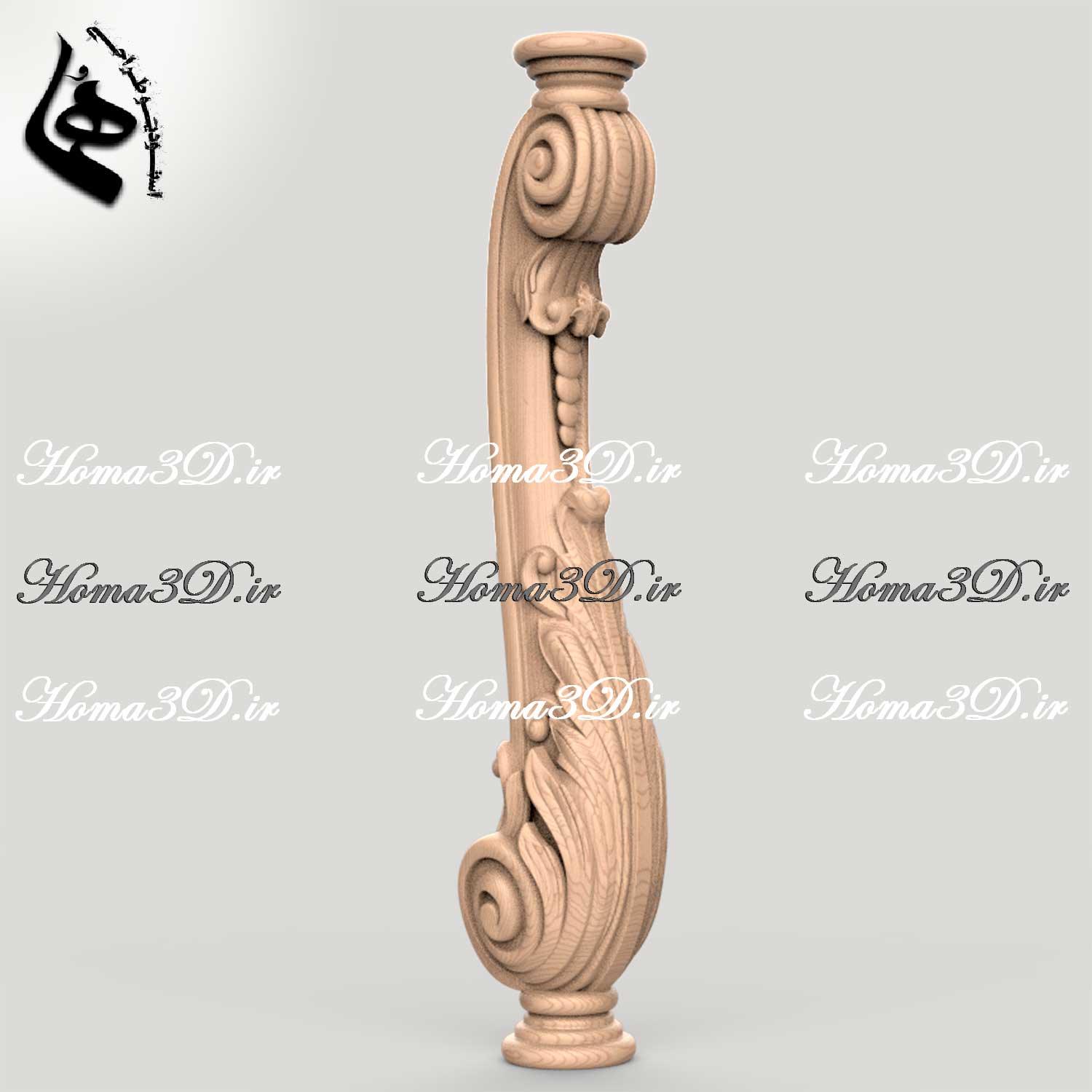 فایل طراحی پایه نرده برای سی ان سی دانلود مدل سه بعدی نرده چوبی طراحی نرده پله دوبلکس