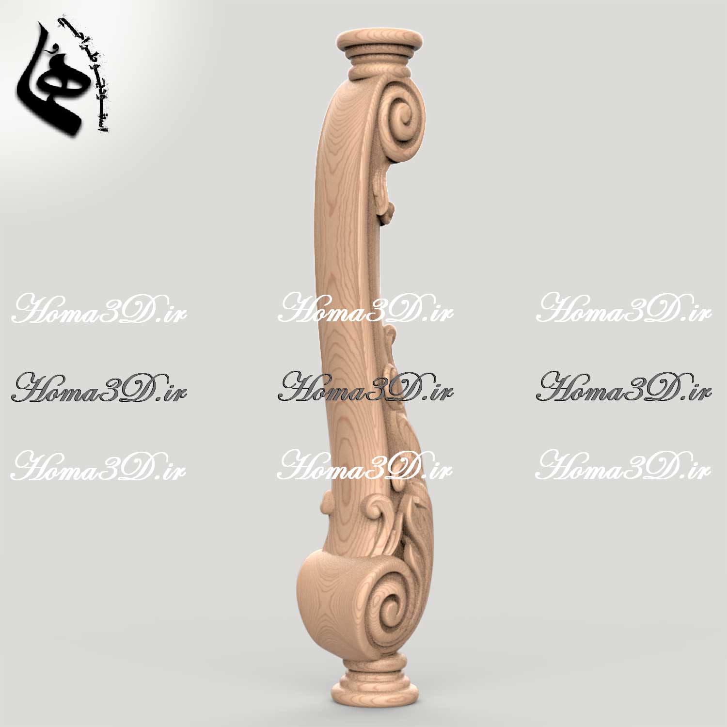 فایل طراحی پایه نرده برای سی ان سی دانلود مدل سه بعدی نرده چوبی طراحی نرده پله دوبلکس