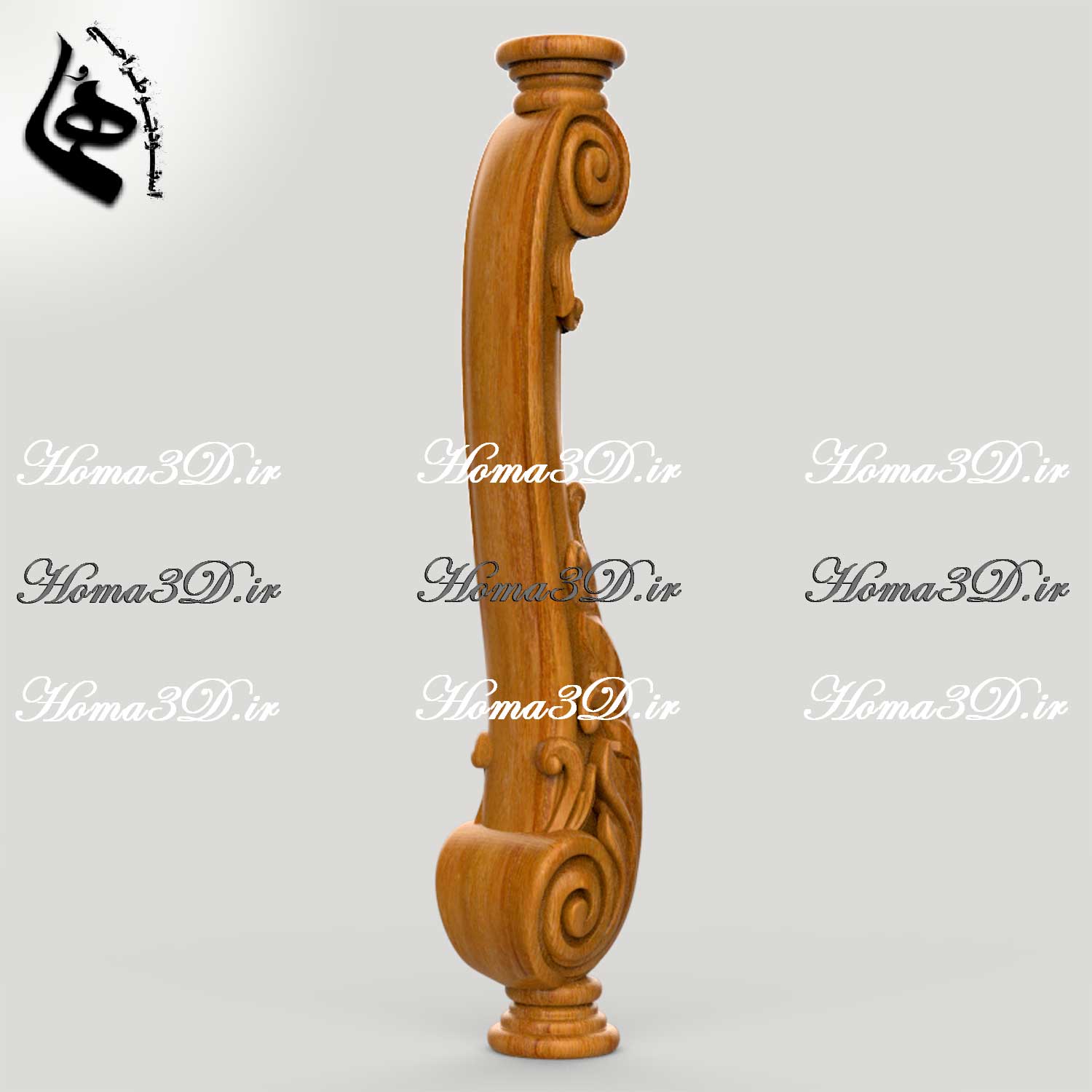 فایل طراحی پایه نرده برای سی ان سی دانلود مدل سه بعدی نرده چوبی طراحی نرده پله دوبلکس