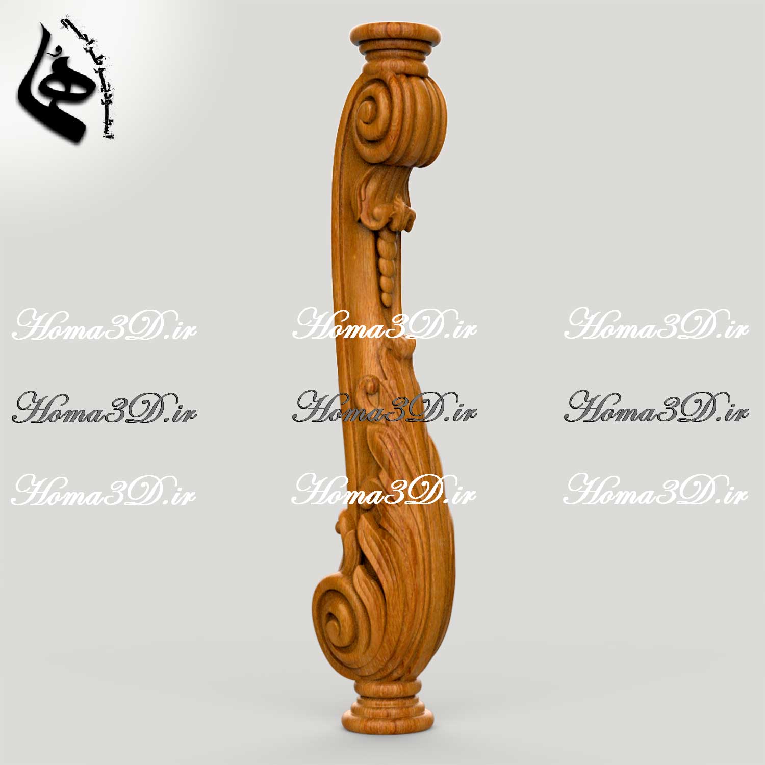 فایل طراحی پایه نرده برای سی ان سی دانلود مدل سه بعدی نرده چوبی طراحی نرده پله دوبلکس