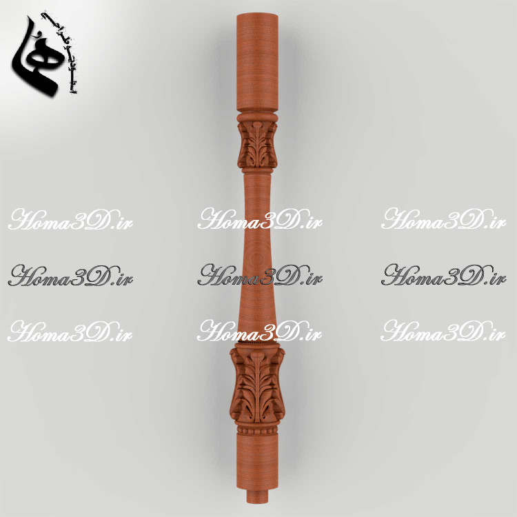 فایل STL پایه نرده چوبی جهت اجرای CNC روتاری