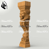 مدل سرستون ستون رومی با طراحی شیر مناسب نجاری و تولید قالب