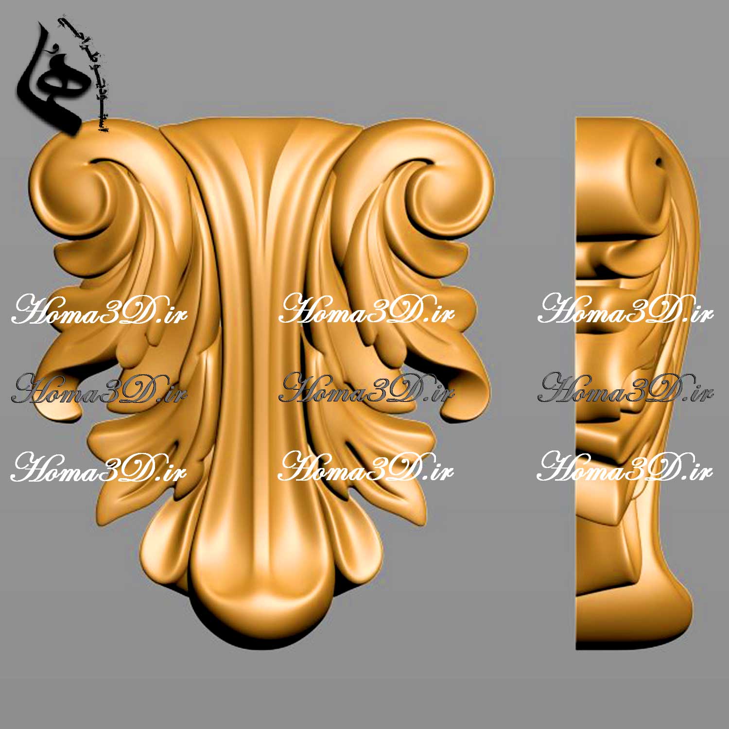 طراحی سرستون سبک کلاسیک اروپایی برای ویلا – مدل آماده برای معماران و طراحان داخلی