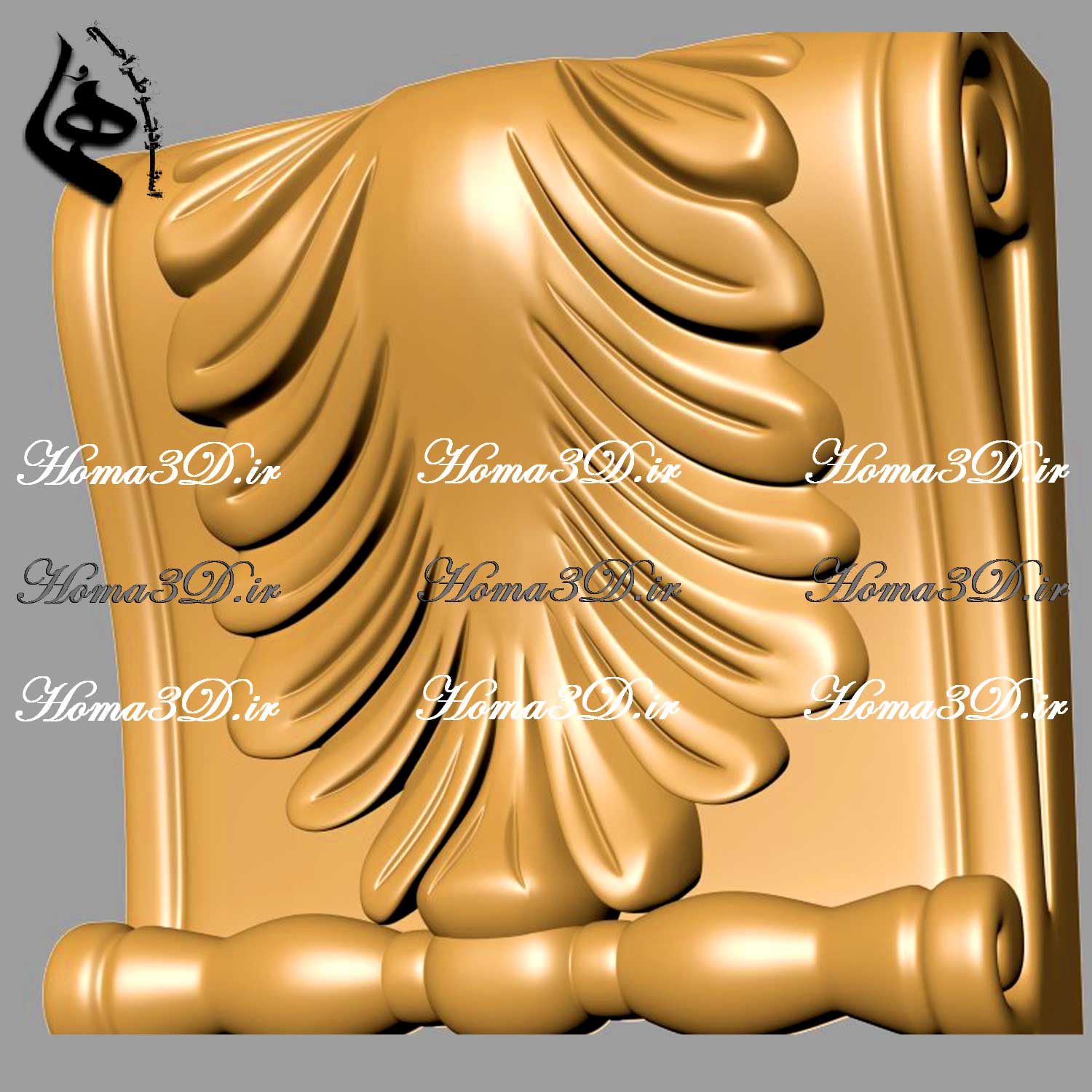 سرستون نئوکلاسیک قابل ساخت در کارگاه نجاری – طراحی سرستون به سبک باروک برای دکور داخلی