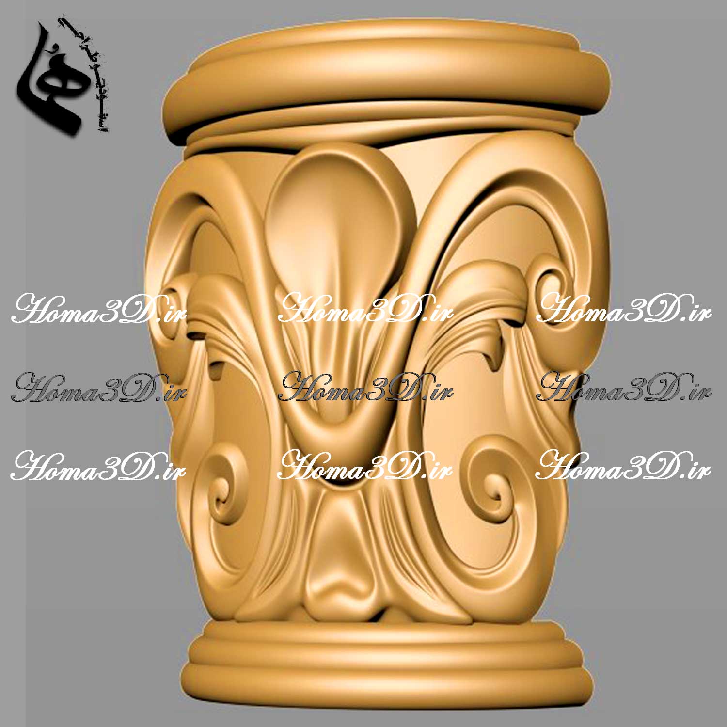 مدل سرستون برای کابینت کلاسیک و تاج‌بندی‌های چوبی