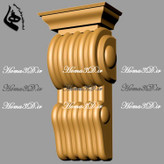 فایل سرستون جهت ساخت با CNC روی چوب افرا و راش – طراحی سرستون برای سنگهای سخت مثل گرانیت