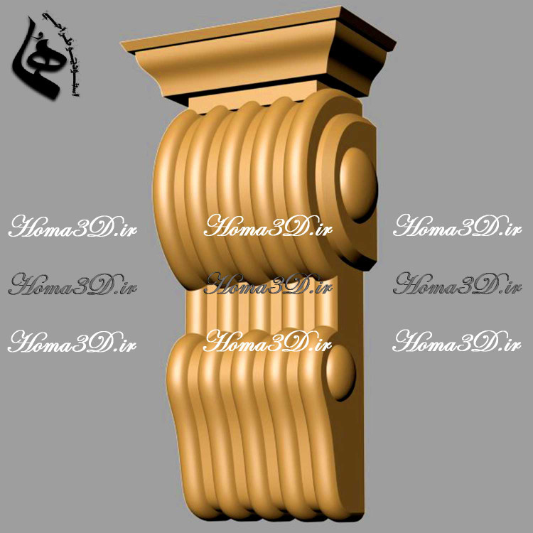 فایل سرستون جهت ساخت با CNC روی چوب افرا و راش – طراحی سرستون برای سنگهای سخت مثل گرانیت