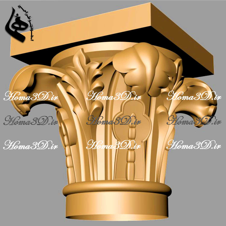 دانلود فایل CAD سرستون جهت اصلاح و ویرایش در نرمافزار – سرستون منقوش جهت قالبگیری و چوبگیری