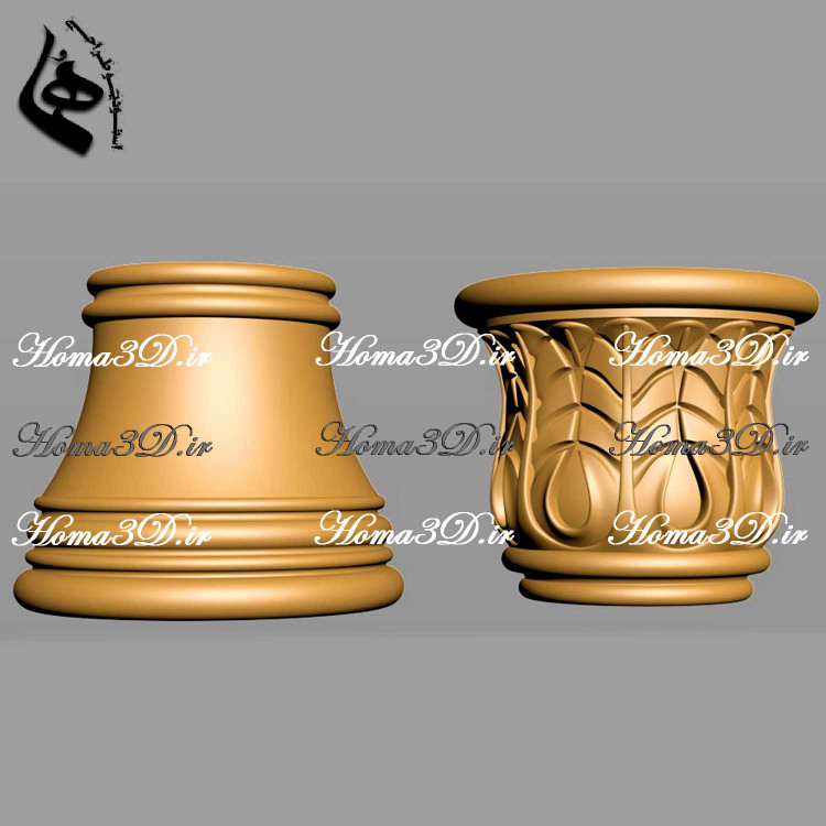 طراحی سرستون با جزئیات بالا برای هنرهای تجسمی