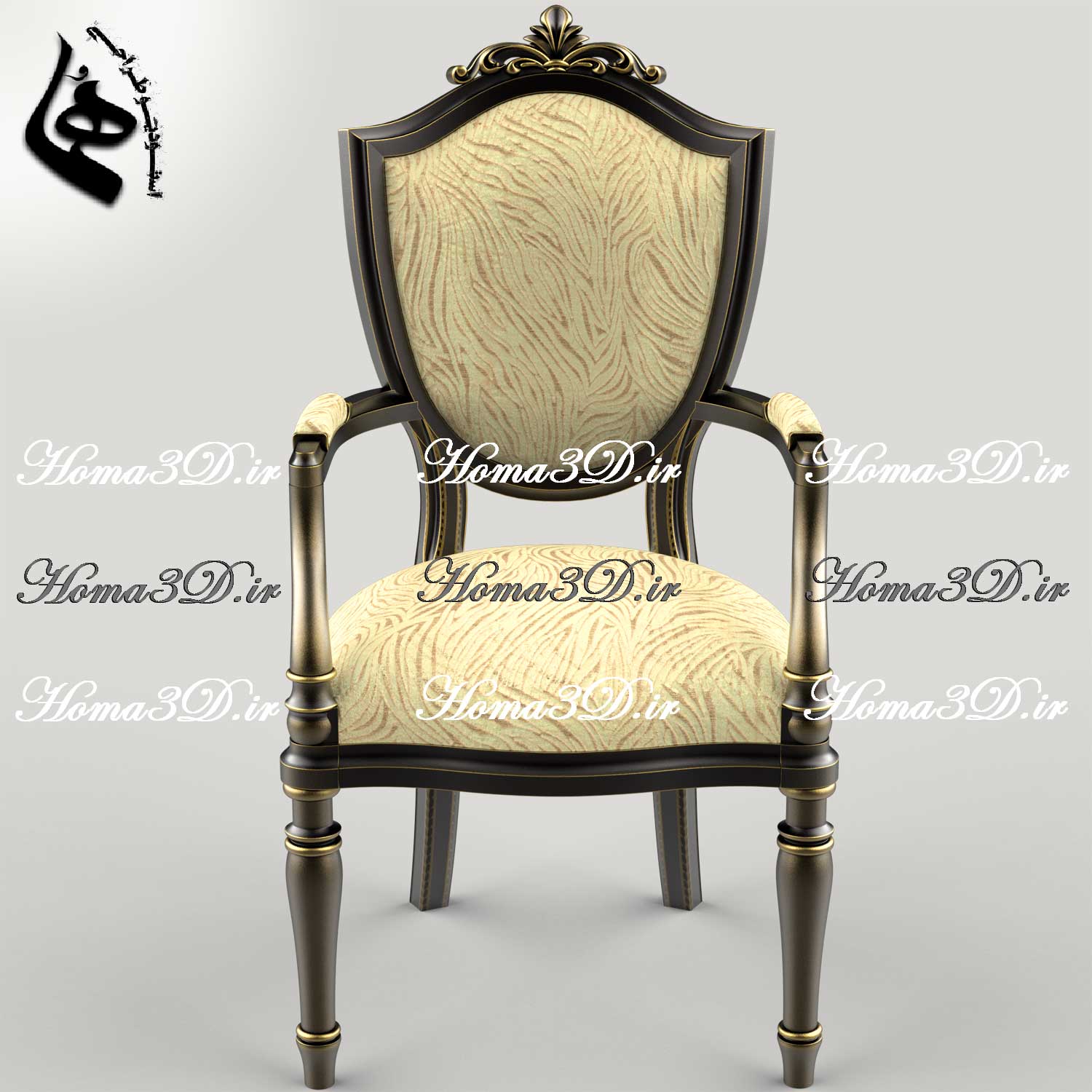 دانلود فایل طراحی سه‌بعدی مبلمان منبت‌کاری شده | اسکن 3بعدی آماده تولید با CNC