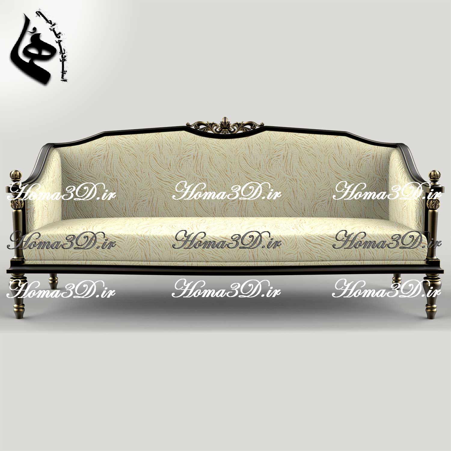 دانلود فایل طراحی سه‌بعدی مبلمان منبت‌کاری شده | اسکن 3بعدی آماده تولید با CNC