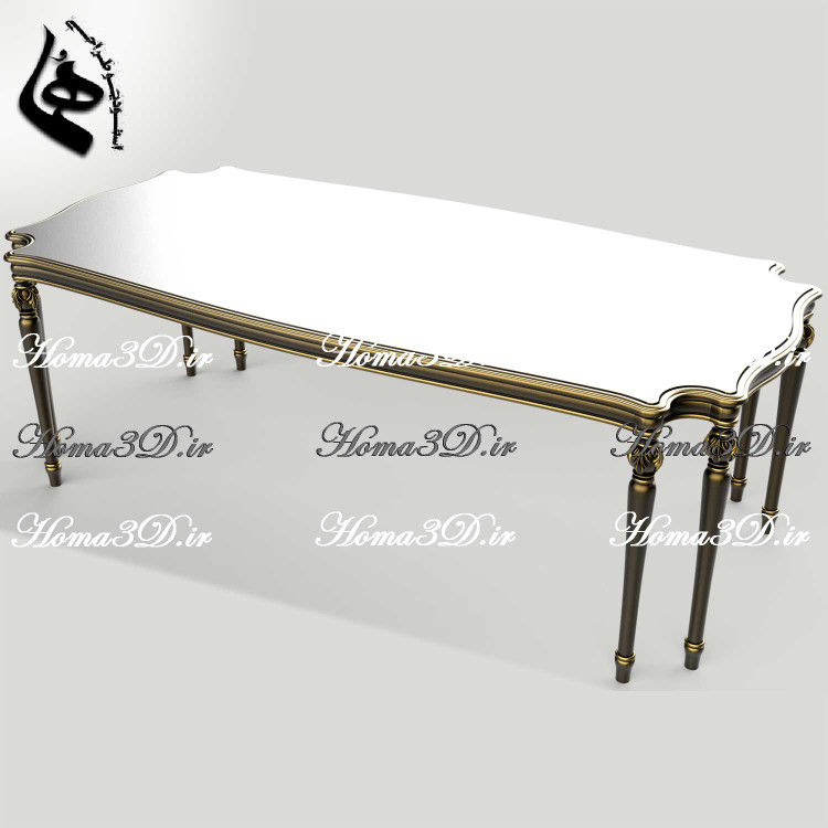 میز ناهارخوری و غذاخوری چوبی 8 پایه با طراحی خاص – قالبهای آماده برای تولید با سیانسی چوب