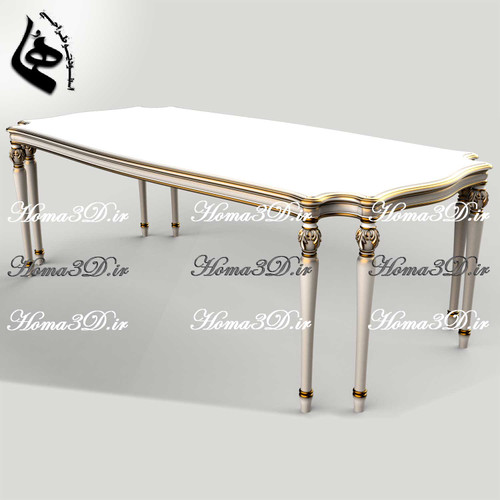 میز ناهارخوری و غذاخوری چوبی 8 پایه با طراحی خاص – قالبهای آماده برای تولید با سیانسی چوب