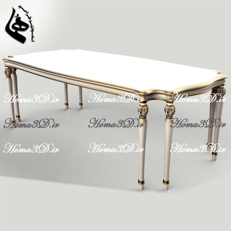 میز ناهارخوری و غذاخوری چوبی 8 پایه با طراحی خاص – قالبهای آماده برای تولید با سیانسی چوب