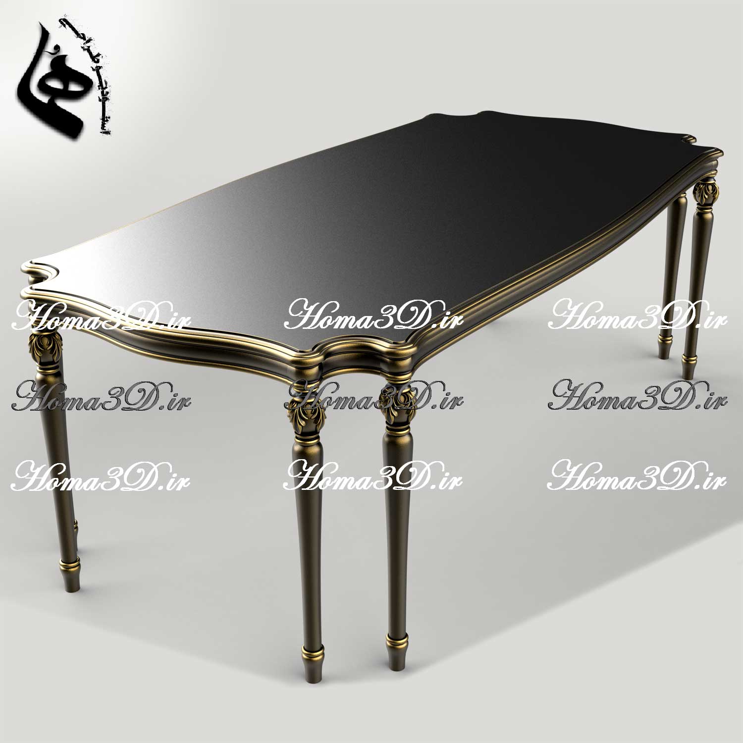 میز ناهارخوری و غذاخوری چوبی 8 پایه با طراحی خاص – قالب‌های آماده برای تولید با سی‌ان‌سی چوب