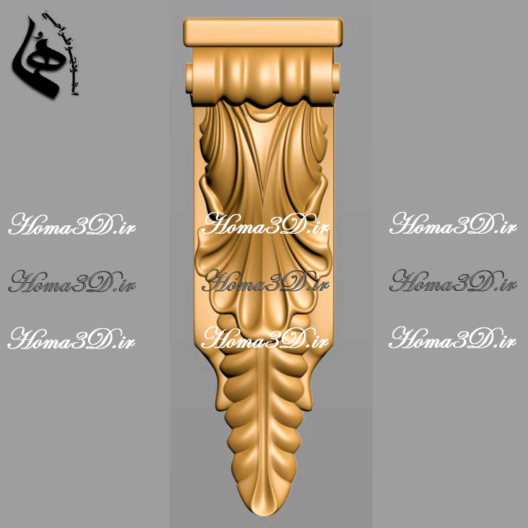 طراحی سهبعدی سرستون نئوکلاسیک برای پروژههای معماری