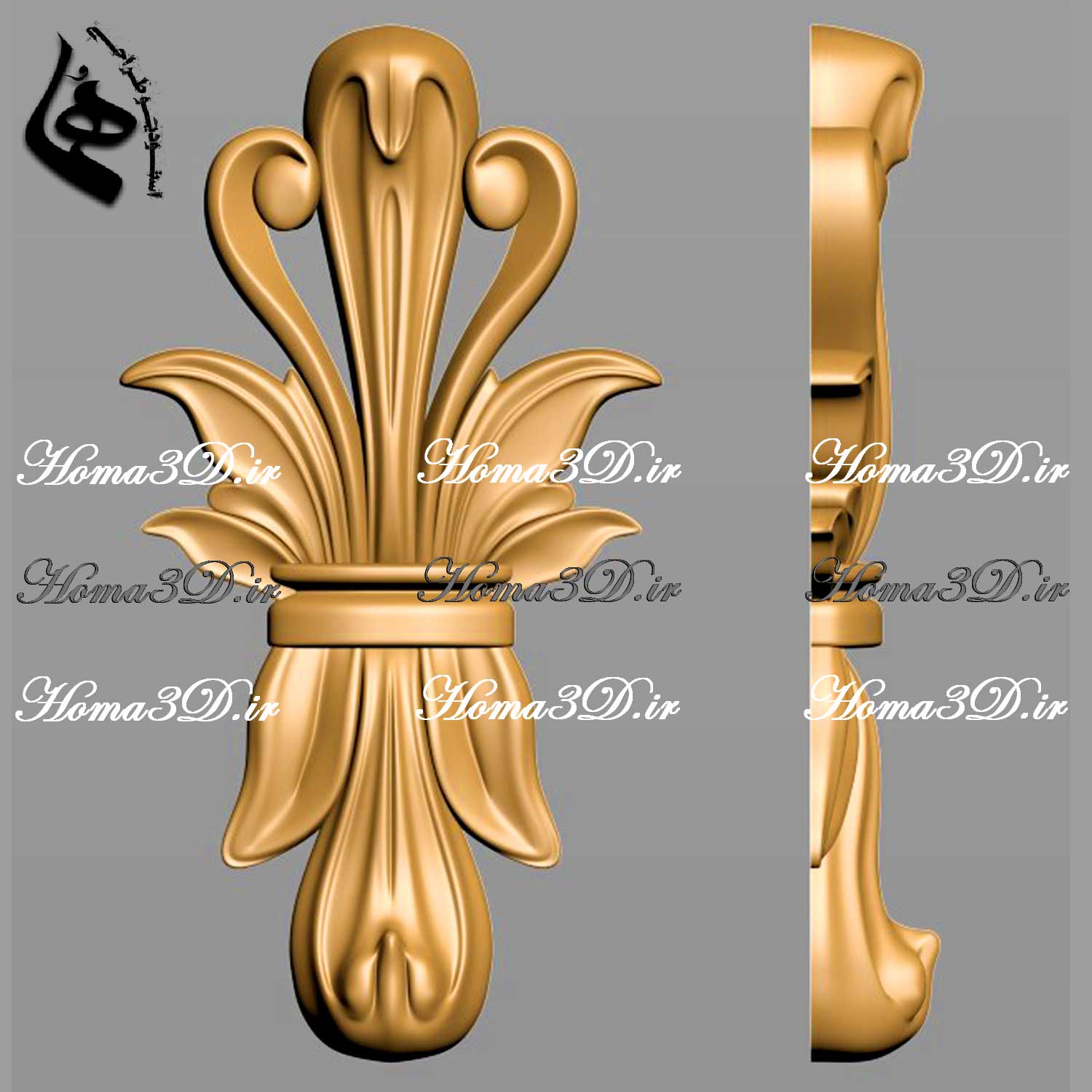 سرستون سه‌بعدی قابل اجرا در رزین و سنگ مصنوعی