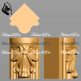 طرح سرستون با گل و برگ مناسب ستونهای دکوراتیو