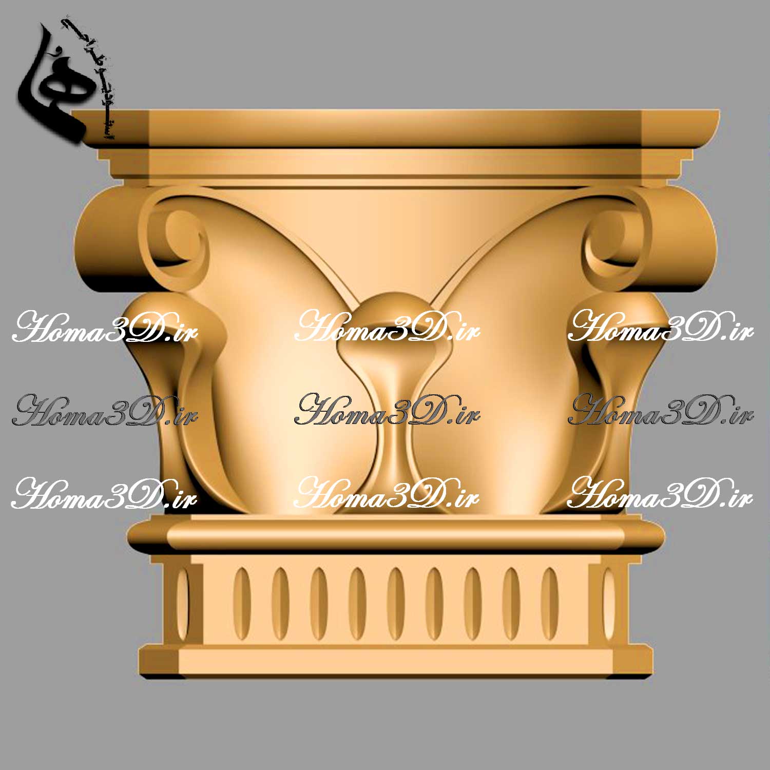 طراحی سرستون به سبک باروک برای دکور داخلی