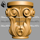 دانلود فایل سرستون منقوش جهت قالبگیری و چوبگیری- مدل سرستون چوبی قابل اجرا با CNC تخت و روتاری