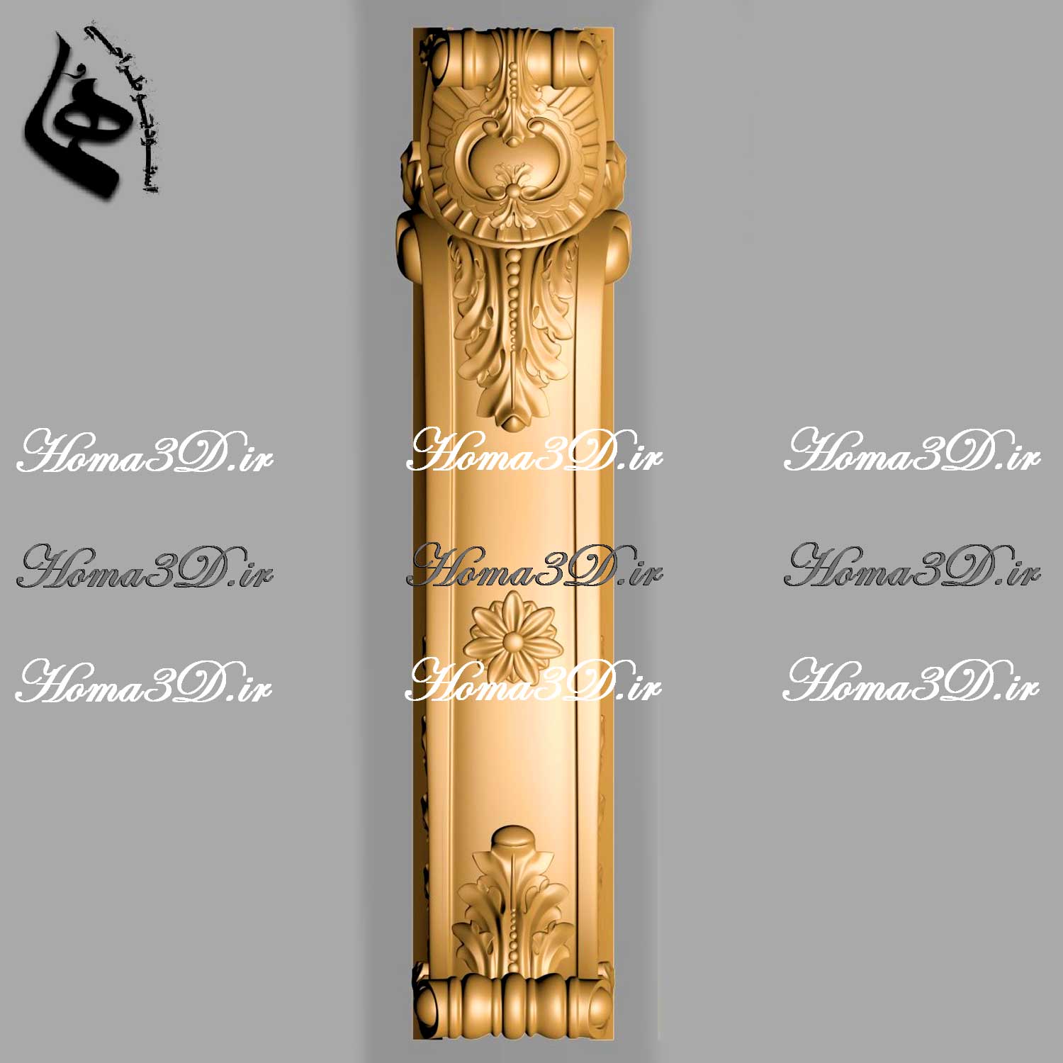 سرستون سنگی مناسب دستگاه CNC پنج محور- فایل CAD سرستون برای طراحی دکوراسیون داخلی لوکس