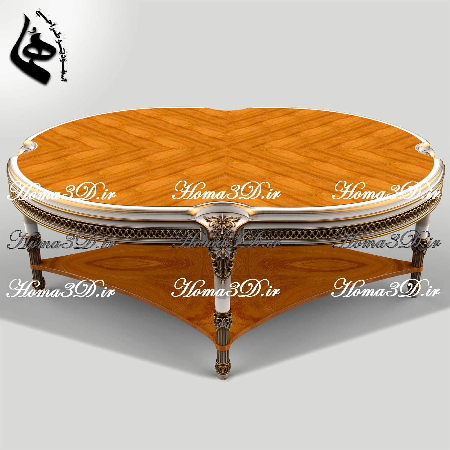 فایل طراحی و اسکن3بعدی میزجلو مبلی با قالب جدید و منبت های ظریف برای نجاری و تولید با سی ان سی چوب – دیجیتال، لوکس، بی‌نقص