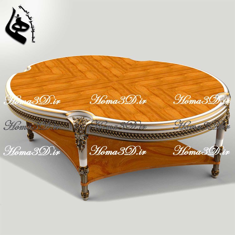 فایل طراحی و اسکن3بعدی میزجلو مبلی با قالب جدید و منبت های ظریف برای نجاری و تولید با سی ان سی چوب – دیجیتال، لوکس، بینقص