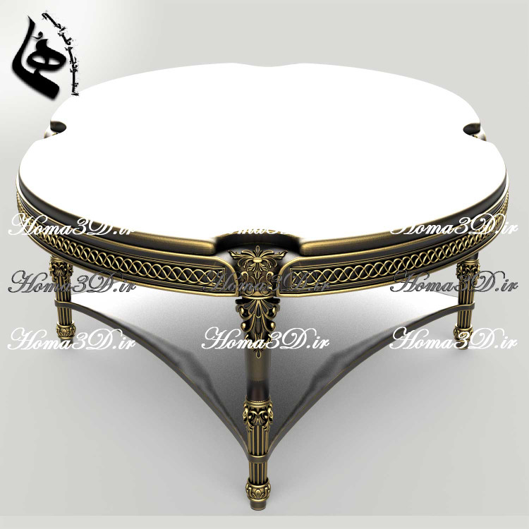 فایل طراحی و اسکن3بعدی میزجلو مبلی با قالب جدید و منبت های ظریف برای نجاری و تولید با سی ان سی چوب – دیجیتال، لوکس، بینقص