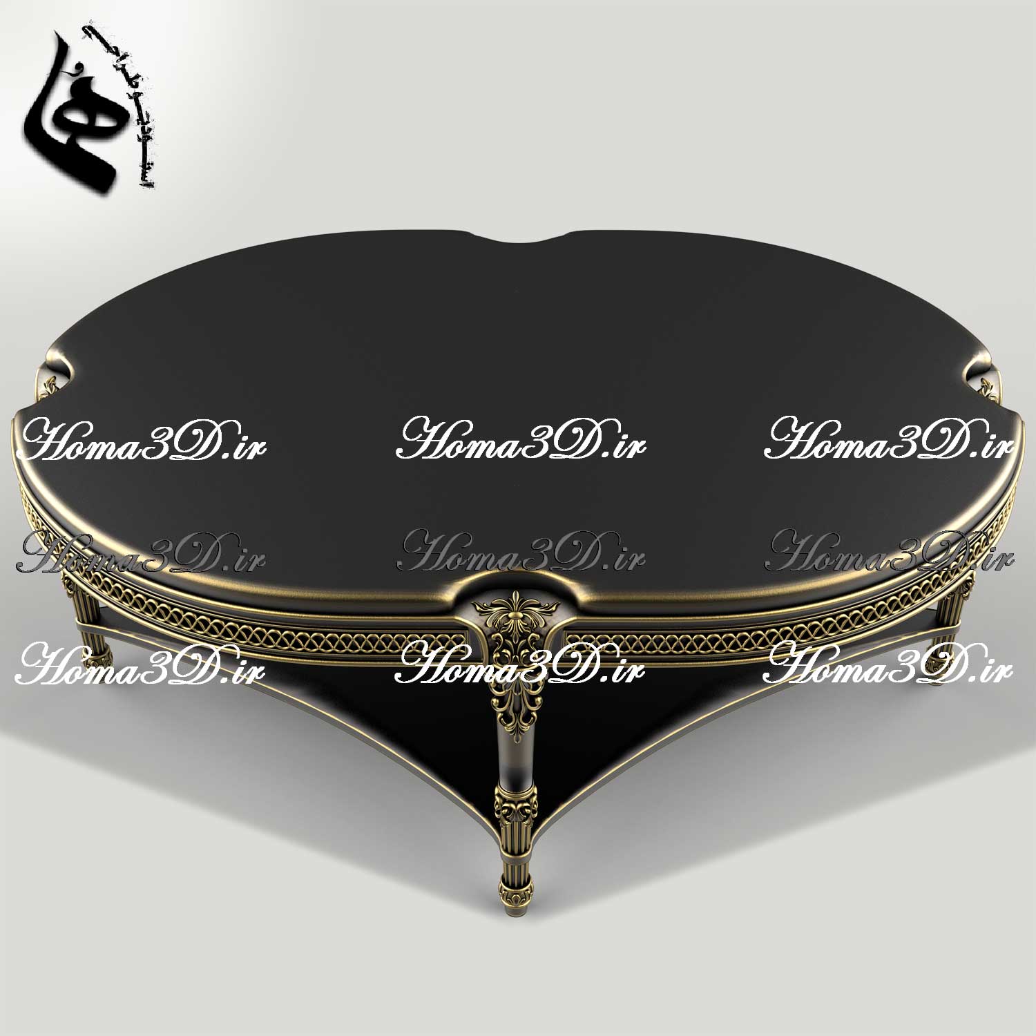 فایل طراحی و اسکن3بعدی میزجلو مبلی با قالب جدید و منبت های ظریف برای نجاری و تولید با سی ان سی چوب – دیجیتال، لوکس، بی‌نقص