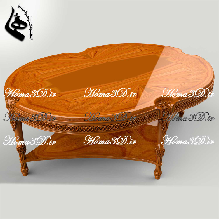 فایل طراحی و اسکن3بعدی میزجلو مبلی با قالب جدید و منبت های ظریف برای نجاری و تولید با سی ان سی چوب – دیجیتال، لوکس، بینقص