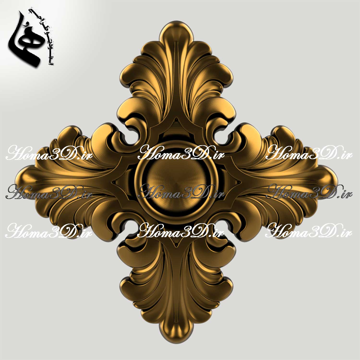 مدل STL پنـل گلـدار مناسب قالب‌سازی و رزین‌کاری