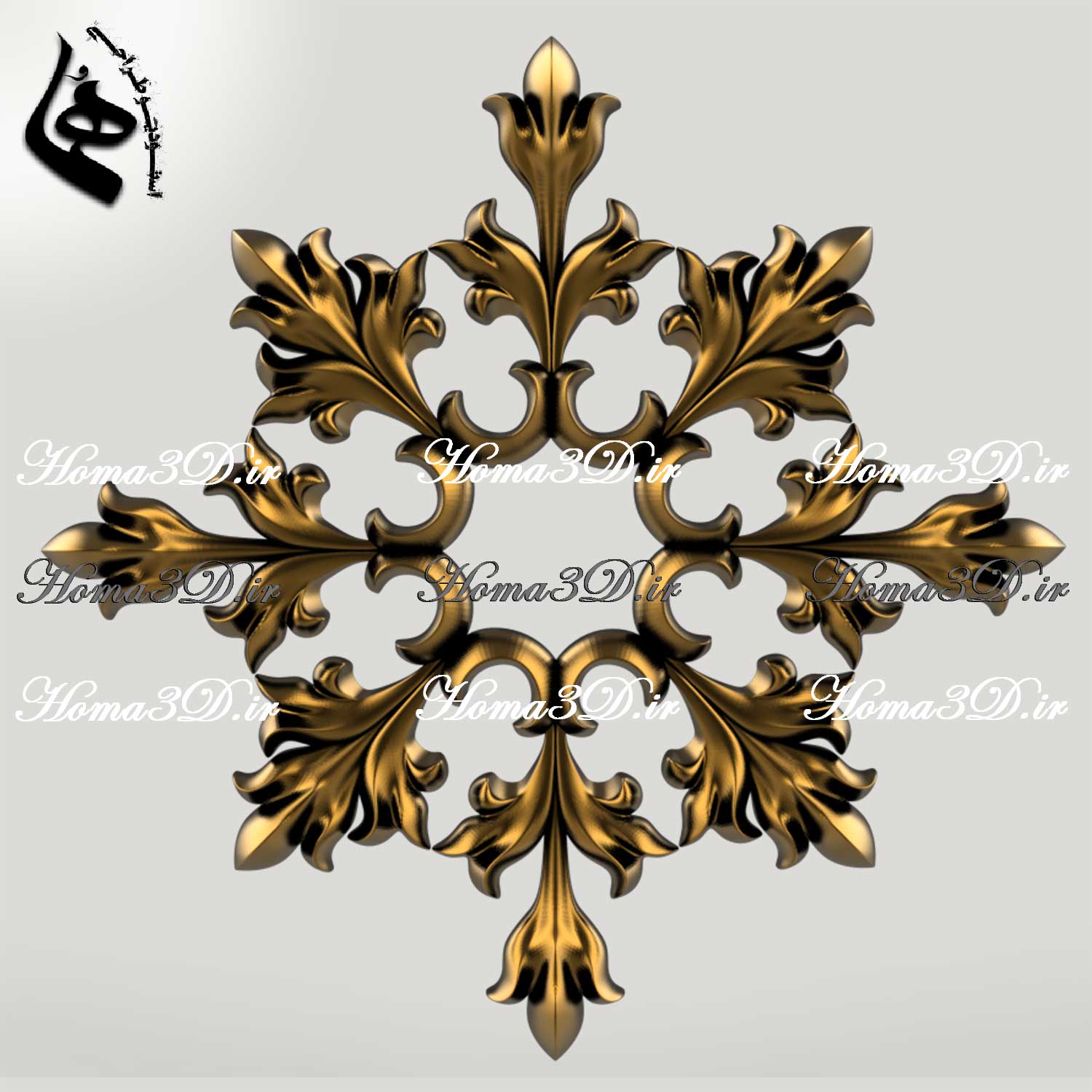 دانلود مدل سه‌بعدی پنل گچبری جهت نصب سقف و دیوار